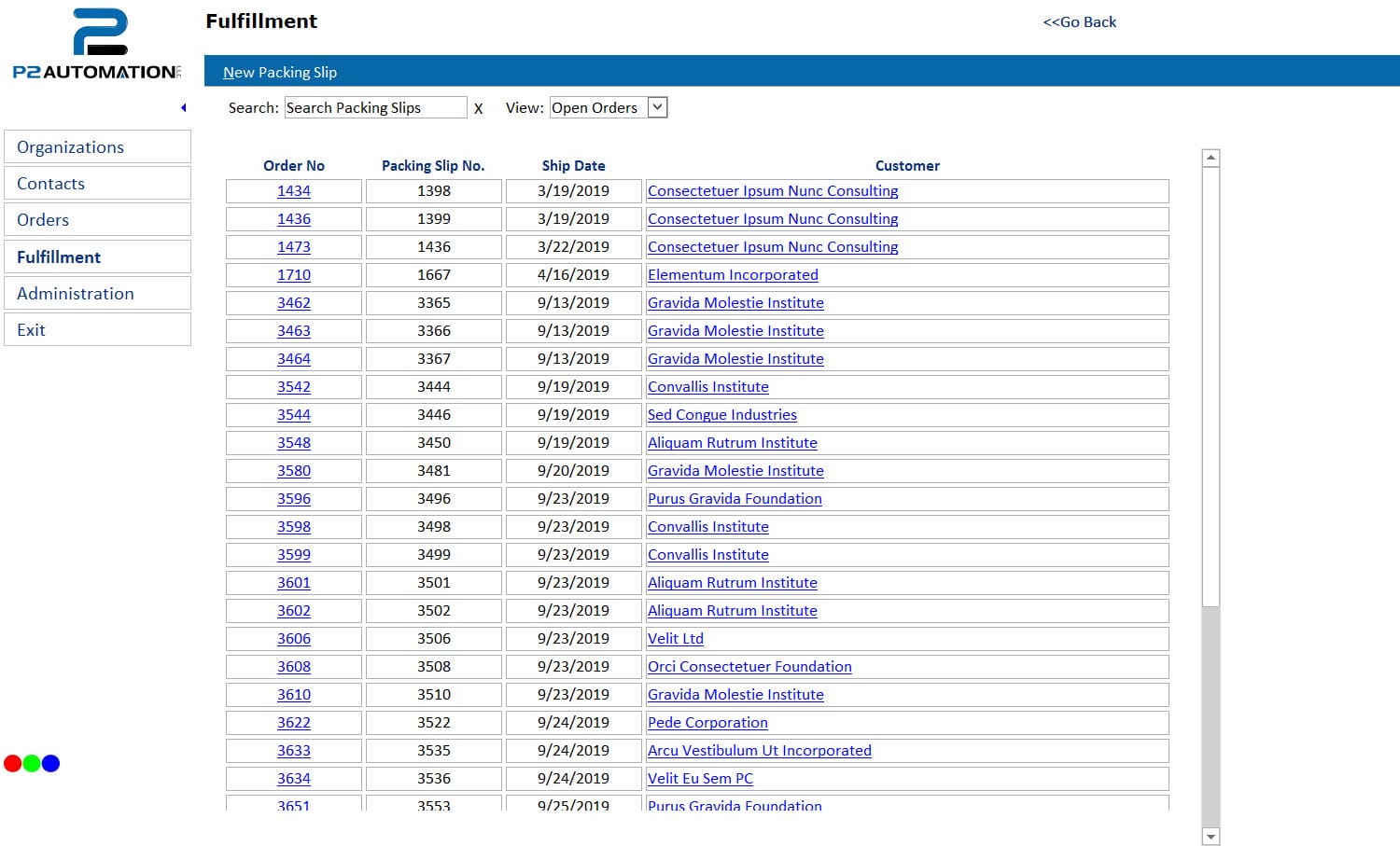 Fulfillment Search