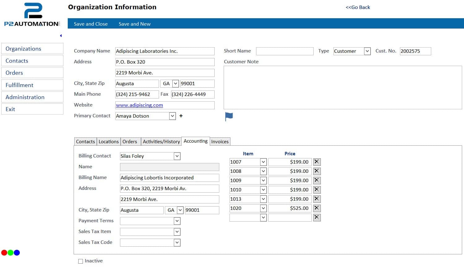 Organization Accounting