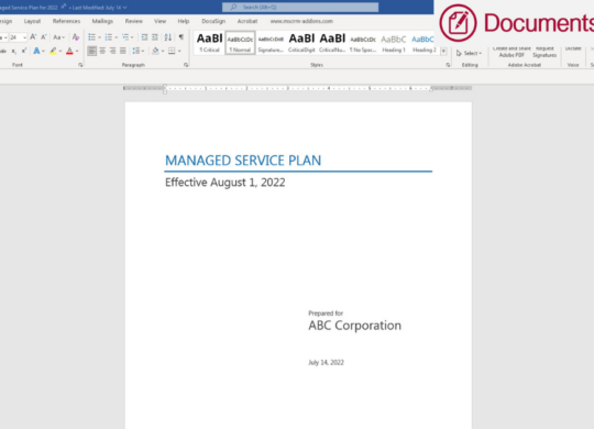 Managed Service Plan